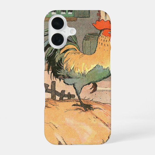 Boerderij erf geïllustreerd iPhone 16 hoesje (Achterkant)