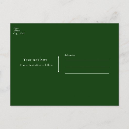 Boerderij erf tractor save the date uitnodiging (Achterkant)