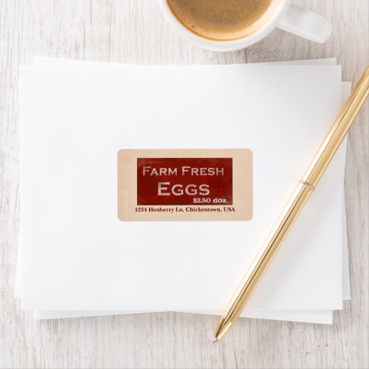 Boerderij Etiket verse eieren (Insitu)