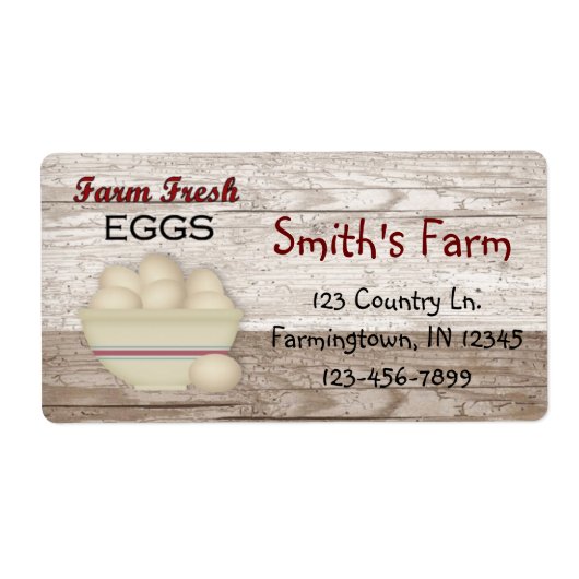 Boerderij Etiket verse eieren (Voorkant)