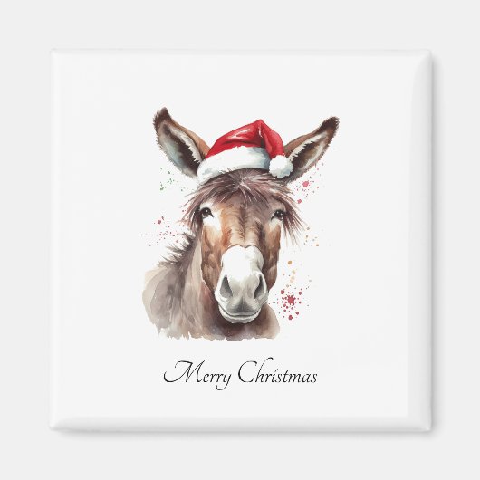 Boerderij Ezel Kerst Koelkast Decor Magneet (Voorkant)