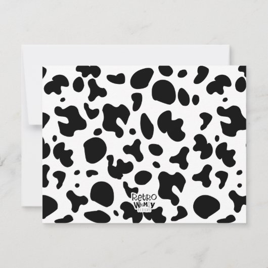 Boerderij Fantasie Roze Opvulzinnen Bedankkaart (Achterkant)