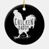 Boerderij Farmer Rooster Funny  Keramisch Ornament (Achterkant)