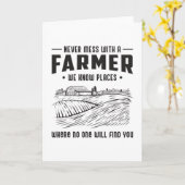 Boerderij Farming Agriculture Grappig Tractor Gift Kaart (Gele Bloem)