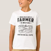 Boerderij Farming Agriculture Grappig Tractor Gift T-shirt (Voorkant)