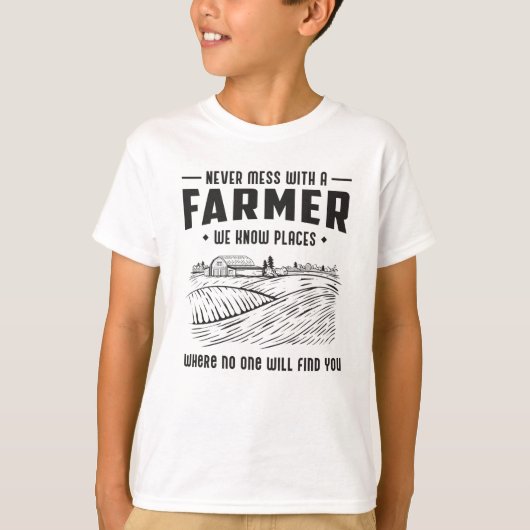 Boerderij Farming Agriculture Grappig Tractor Gift T-shirt (Voorkant)