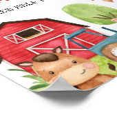 Boerderij Farmyard Birthday Poster (Hoek)