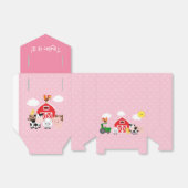 Boerderij Favor Box (roze voor meisjes) Bedankdoosjes (Uitgevouwen)