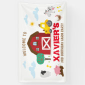 Boerderij feest achtergrond, boerderij verjaardag spandoek (Verticaal)