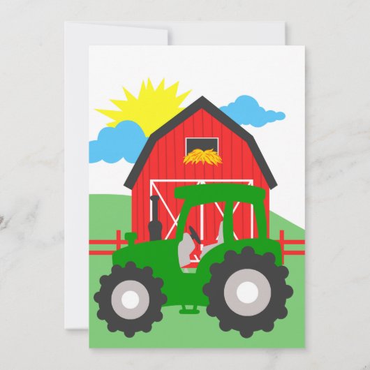 Boerderij Feest Uitnodiging (Achterkant)