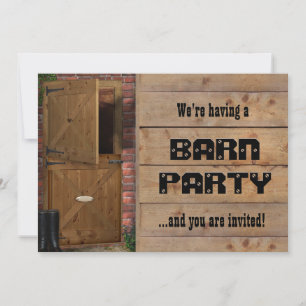 Boerderij Feest Uitnodiging (alle tekst aanpasbaar