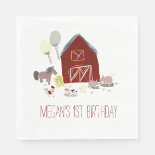 Boerderij Feest Verjaardag   Baby Shower Servet