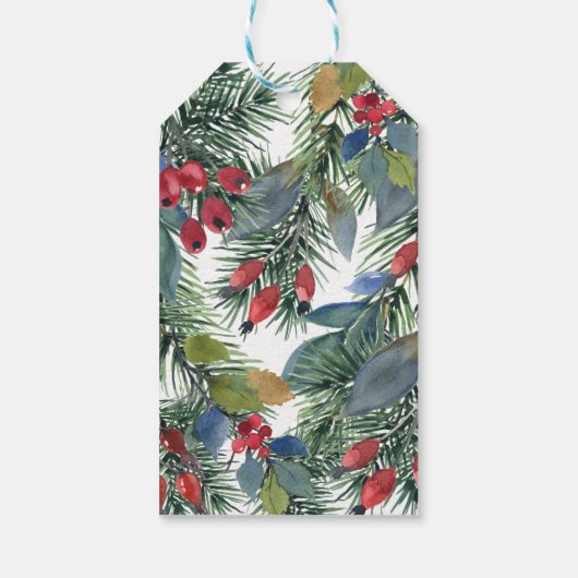 Boerderij Feestelijke Kerst Wit Liefde Gift Label Cadeaulabel (Achterkant)