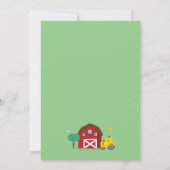 Boerderij feestuitnodiging, boerderij verjaardag kaart (Achterkant)