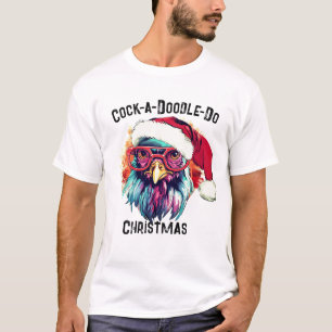 Boerderij Fitness Gym T-shirt, Kerst Haan Humor Gi T-shirt