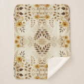 Boerderij Floral Sherpa Blanket Sherpa Deken (Voorkant)