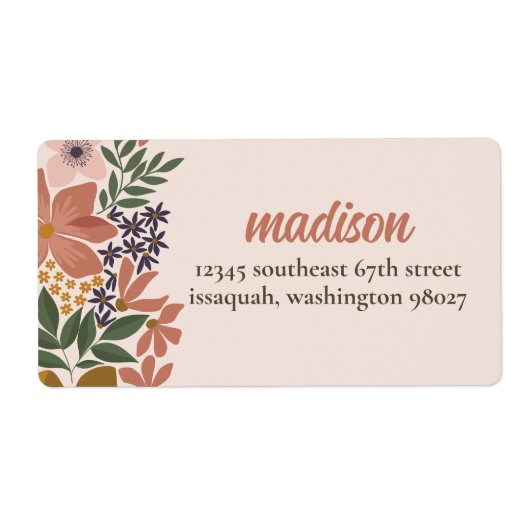 Boerderij Floral Vrijgezellenfeest Retour Adres La Etiket (Voorkant)