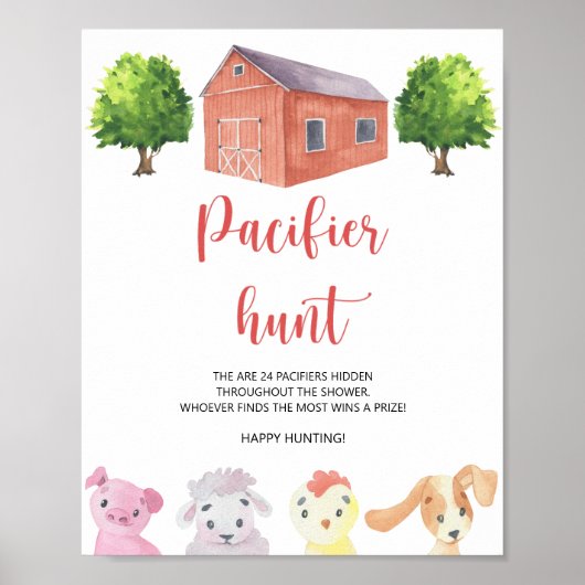 Boerderij - fopspeenjacht poster (Voorkant)