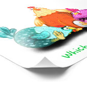 Boerderij Foto print kippen die eitjes wachten tot Afdruk (Hoek)