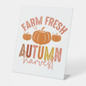Boerderij Fresh Autumn Harvest Reclamebord Met Voetstuk (Voorkant)