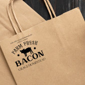 Boerderij Fresh Bacon Pig Farmers Market Naam toev Rubberstempel