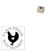 Boerderij Fresh Butt Nuggets Chicken Egg Rubber St Rubberstempel (Gestempeld)