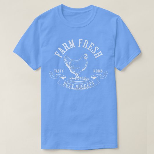 Boerderij Fresh Butt Nuggets Funny Chicken Egg Far T-shirt (Design voorkant)