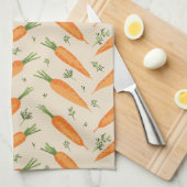 Boerderij-Fresh Carrot visgraatpatroon Theedoek (Quarter Fold)