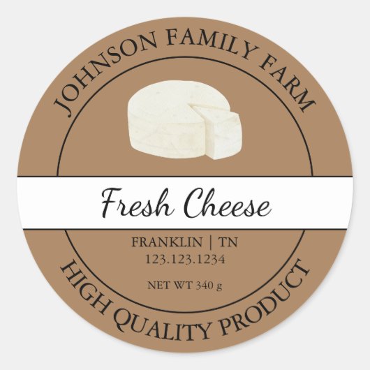 Boerderij Fresh Cheese Label (Voorkant)