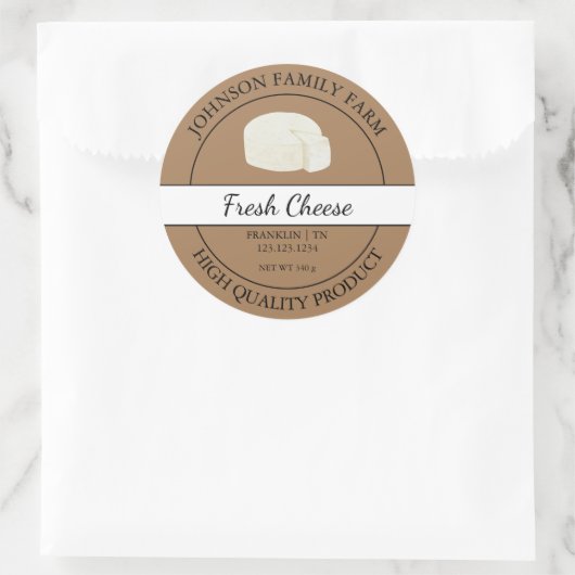 Boerderij Fresh Cheese Label (Tas)