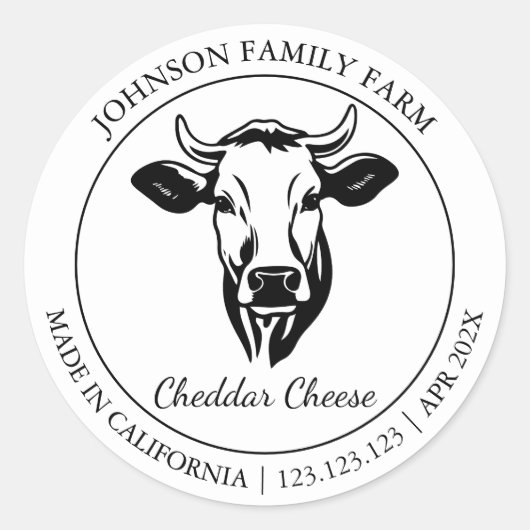 Boerderij Fresh Cheese Modern label (Voorkant)