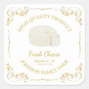  Boerderij Fresh Cheese Square Label