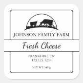 Boerderij Fresh Cheese Square Label (Voorkant)