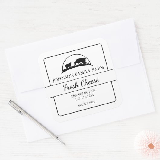 Boerderij Fresh Cheese Square Label (Envelop)