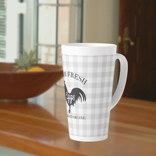 Boerderij Fresh Chicken Country Gingham Latte Mok