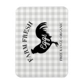 Boerderij Fresh Chicken Country Gingham Magneet (Verticaal)