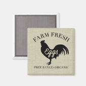 Boerderij Fresh Chicken Country Silhouette Magneet (Voorkant / Achterkant)