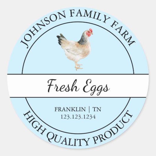 Boerderij Fresh Chicken Egg Blue Label (Voorkant)