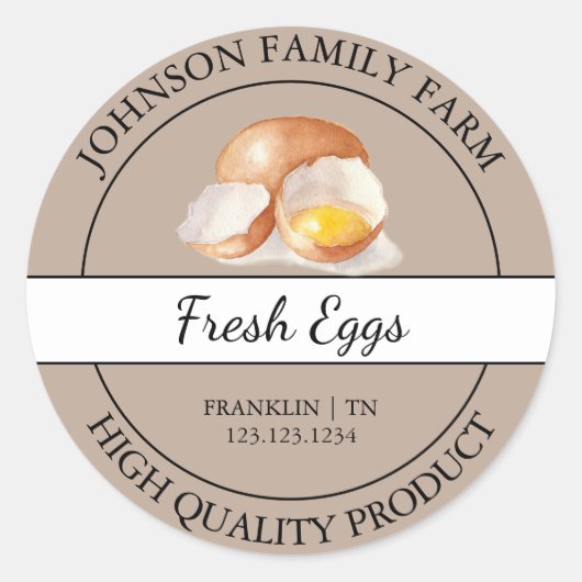 Boerderij Fresh Chicken Egg Brown Label (Voorkant)
