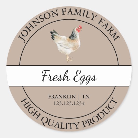Boerderij Fresh Chicken Egg Brown Label (Voorkant)