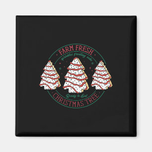 Boerderij Fresh Christmas Tree Frosting Frosted Ca Magneet