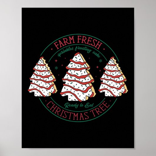 Boerderij Fresh Christmas Tree Frosting Frosted Ca Poster (Voorkant)