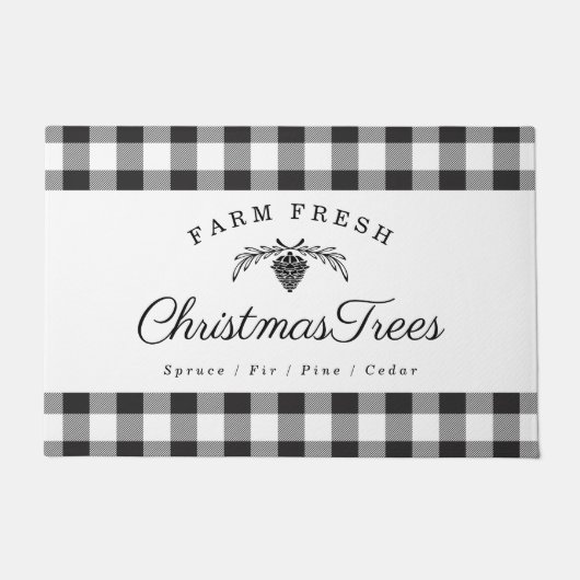 Boerderij Fresh Christmas Trees Vakantie Deurmat (Voorkant)