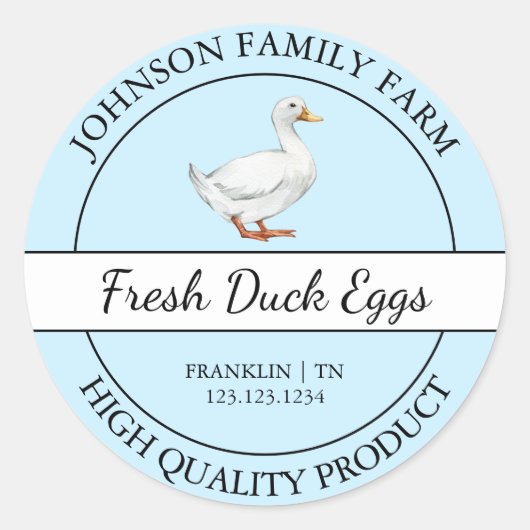Boerderij Fresh Duck Egg Blue Label (Voorkant)