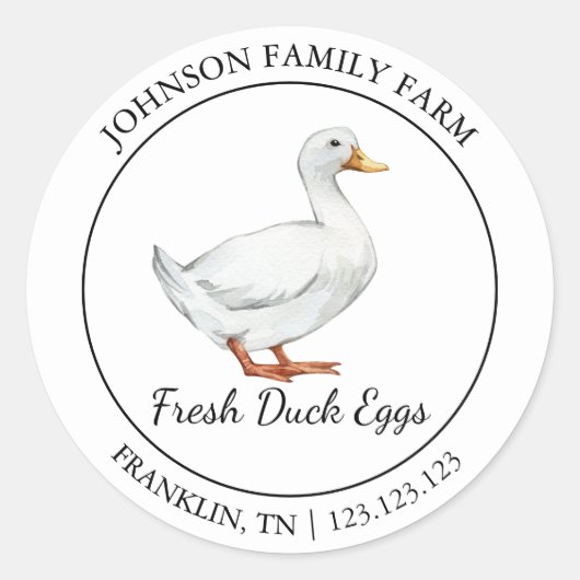 Boerderij Fresh Duck Egg Modern label (Voorkant)