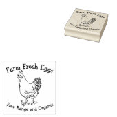 Boerderij Fresh Eggs Biologische Kippen Rubberstempel (Gestempeld)