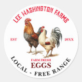 Boerderij Fresh Eggs Carton Label Sticker (Voorkant)