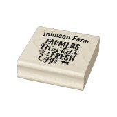 Boerderij Fresh Eggs Carton Naam toevoegen Rubberstempel (Stempel)