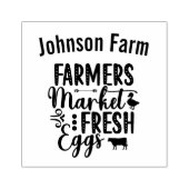 Boerderij Fresh Eggs Carton Naam toevoegen Rubberstempel (Afrduk)