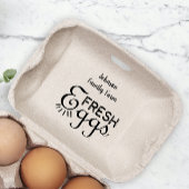 Boerderij Fresh Eggs Carton Naam toevoegen Rubberstempel
